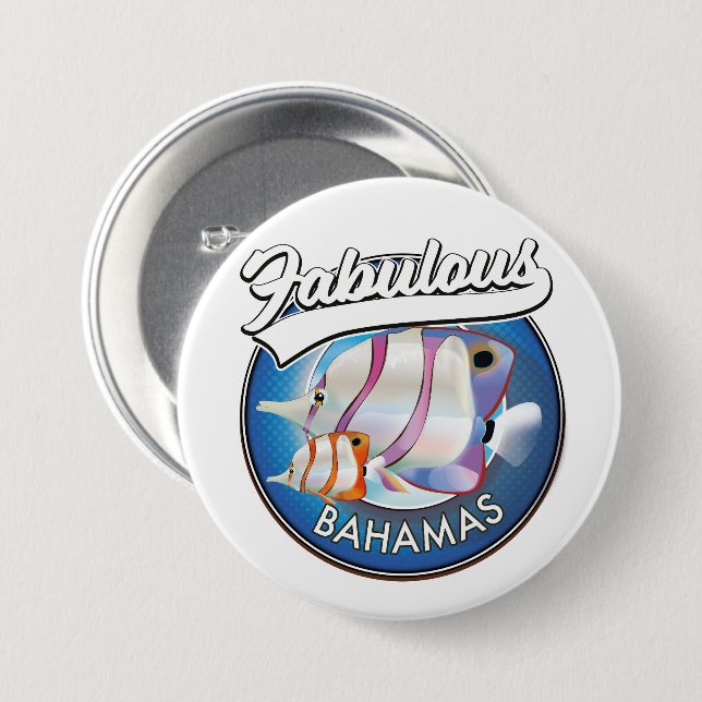 Bahamas fabulous logo  button (Front & Back)
