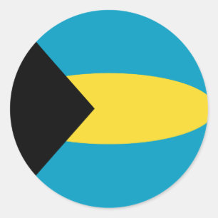 Bahamas Fisheye Flag Sticker