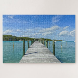 Bahamas Fishing Pier, Great Abaco Island, Bahamas Jigsaw Puzzle