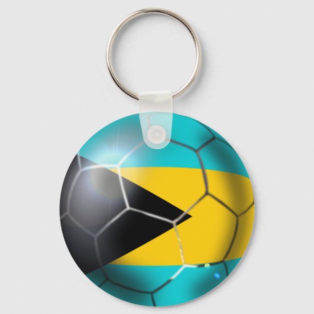 Bahamas flag - Bahaman Caribbean flag Keychain (Front)