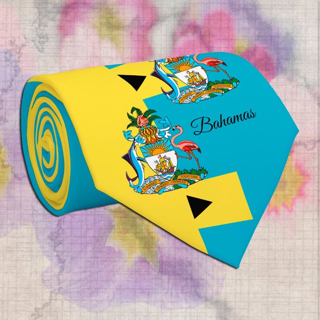 Bahamas Flag & Bahamas business, travel /sports Neck Tie (Creator Uploaded)