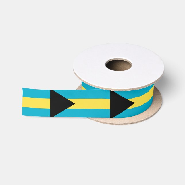 Bahamas Flag & Bahamas travel, holiday/sports Satin Ribbon (Spool)