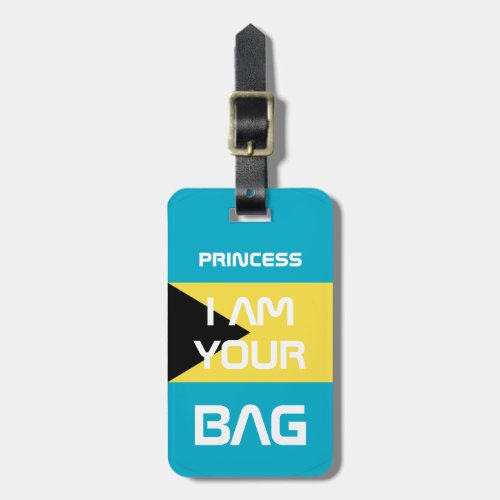 Bahamas Flag  Bahamas travel Personalized Bag Luggage Tag