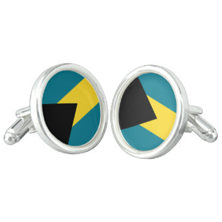 Bahamas Flag Beach Wedding Groom Cufflinks