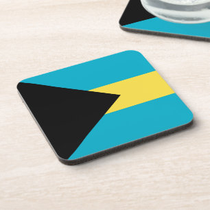 Bahamas flag beverage coaster
