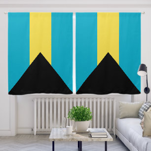 Bahamas flag blackout curtains