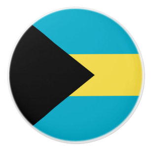 Bahamas flag ceramic knob