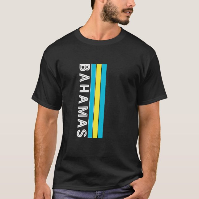 Bahamas Flag Colors T-Shirt (Front)
