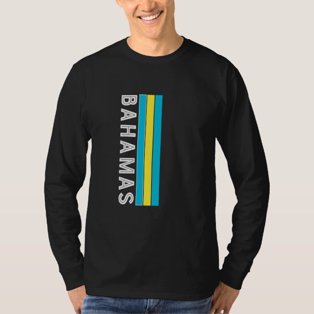 Bahamas Flag Colors T-Shirt (Front)
