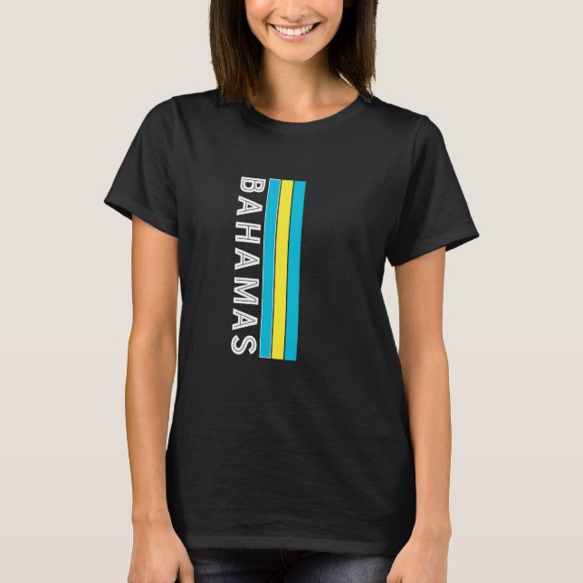 Bahamas Flag Colors T-Shirt (Front)