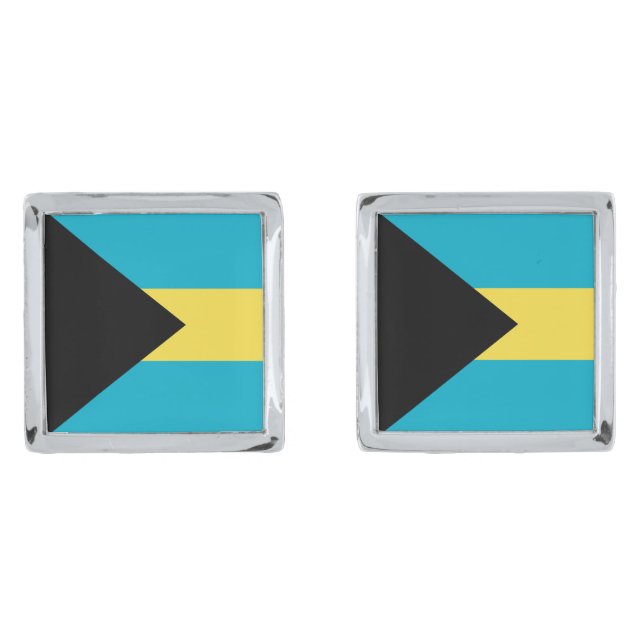 Bahamas flag cufflinks (Front)