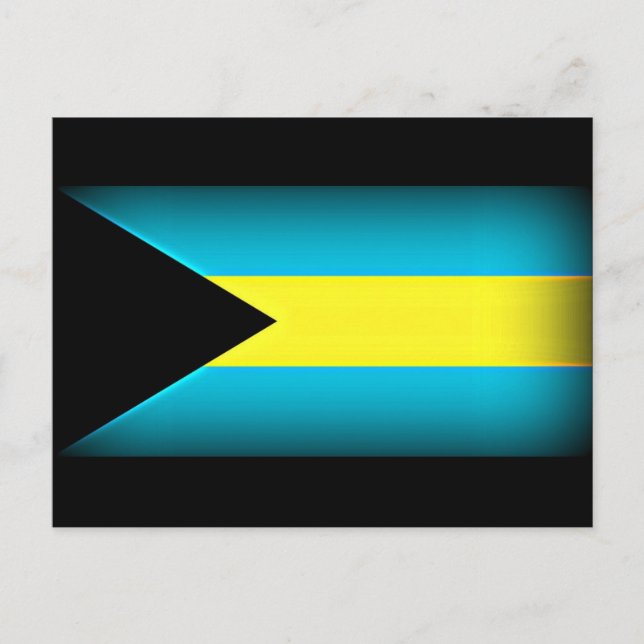 Bahamas Flag Dark Edge Postcard (Front)