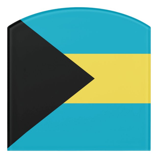 Bahamas flag door sign (Contour Front)