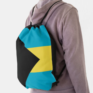 Bahamas flag drawstring bag