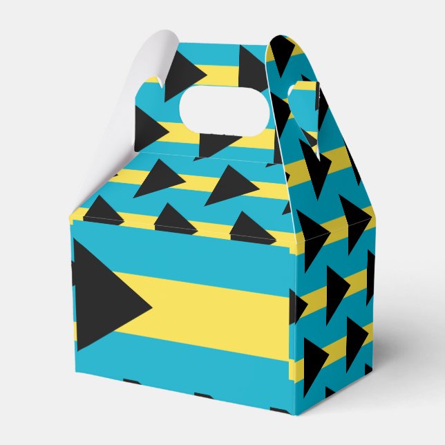 Bahamas Flag Favor Boxes (Back Side)