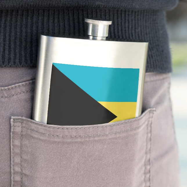 Bahamas flag flask (In Situ)