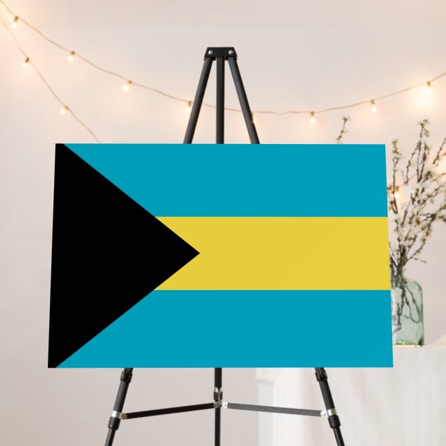 Bahamas flag foam board (In Situ (Stand))