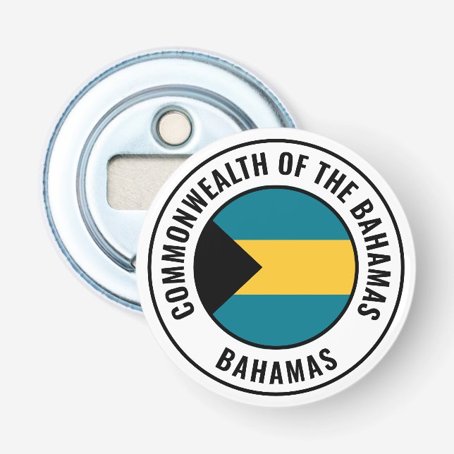 Bahamas Flag Gorgeous Patriotic Bottle Opener (Front)