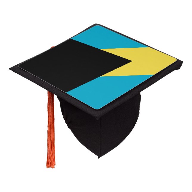 Bahamas flag graduation cap topper (Angled)