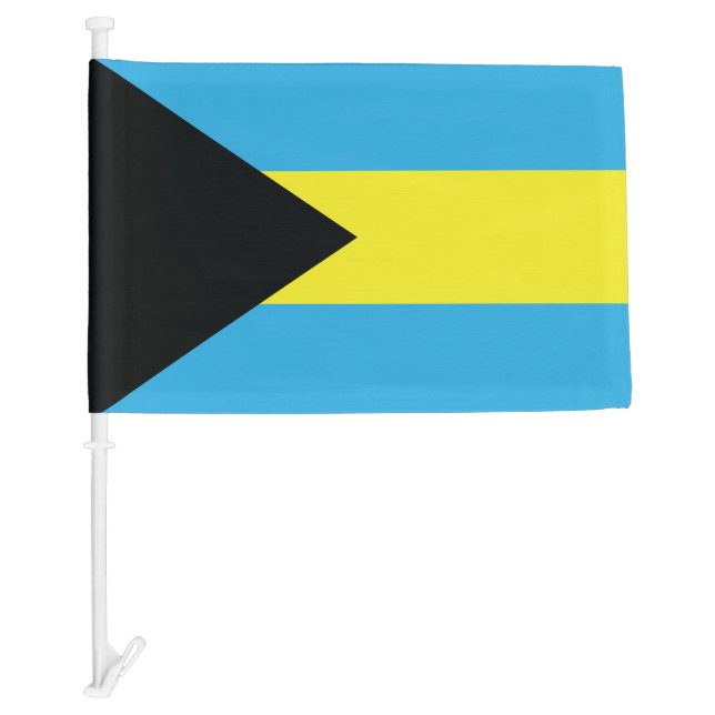 Bahamas Flag in Black, Gold, and Aquamarine (Front)