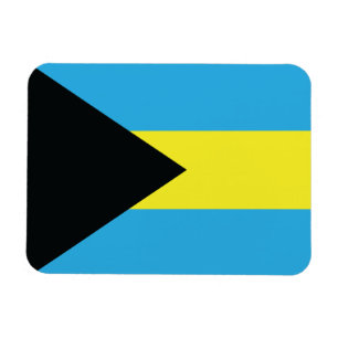 Bahamas Flag in Black, Gold, and Aquamarine Magnet