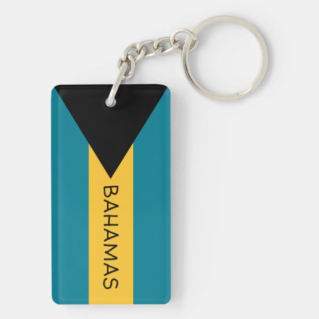 Bahamas Flag Keychain (Back)