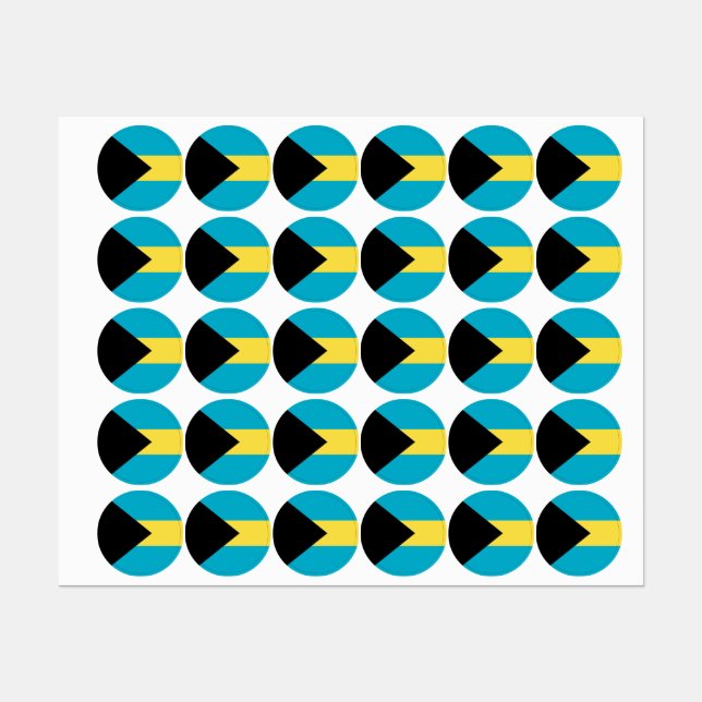 Bahamas flag labels (Sheet)