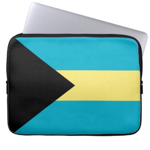 Bahamas flag laptop sleeve