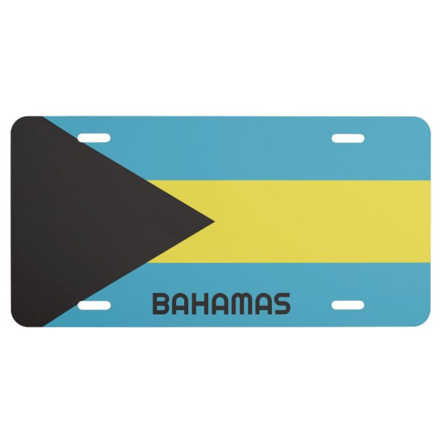 Bahamas Flag License Plate (Front)