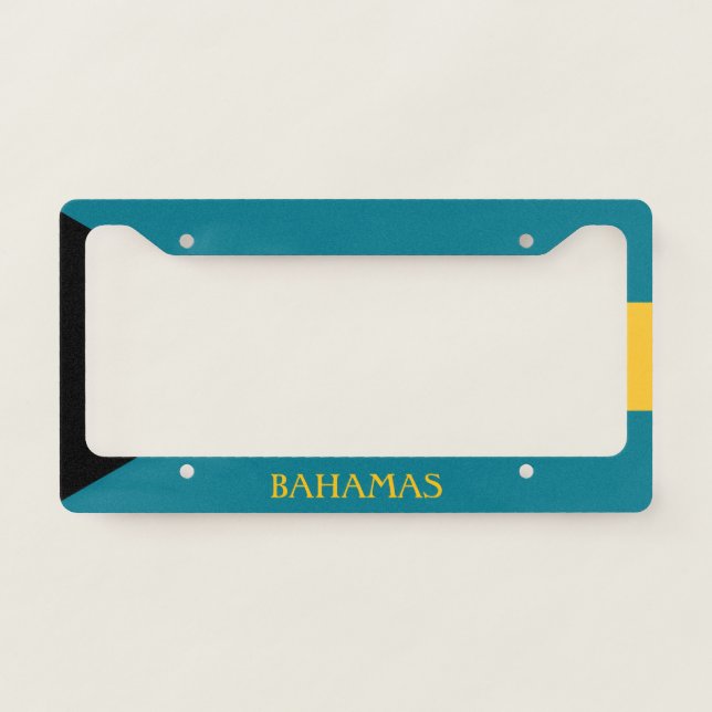Bahamas Flag License Plate Frame (Front)