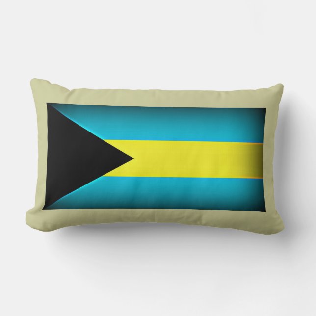 Bahamas Flag Lumbar Pillow (Front)