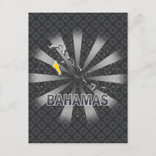 Bahamas Flag Map 2.0 Postcard