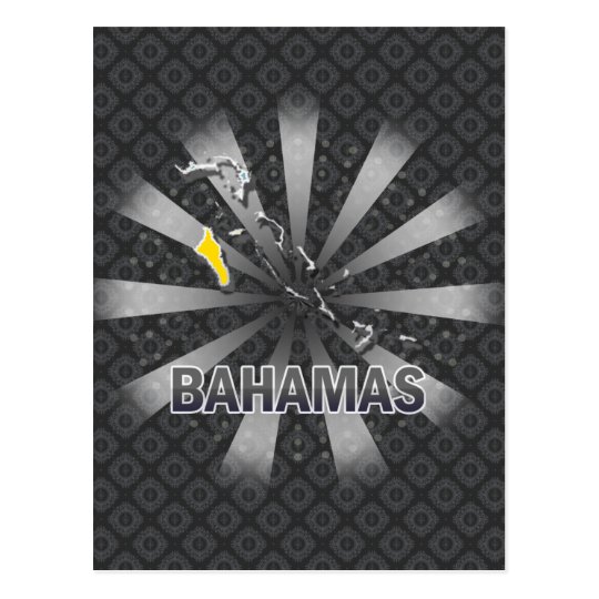 Bahamas Flag Map 2.0 Postcard