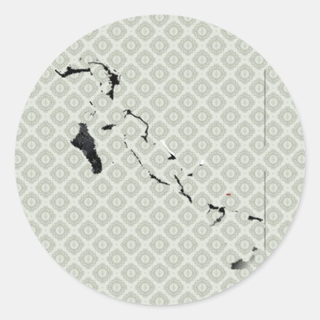 Bahamas Flag Map full size Classic Round Sticker (Front)