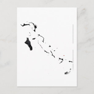 Bahamas flag map postcard