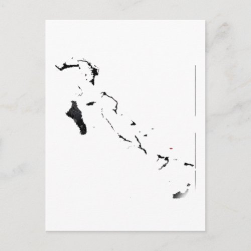 Bahamas flag map postcard