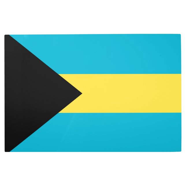 Bahamas flag metal print (Front)