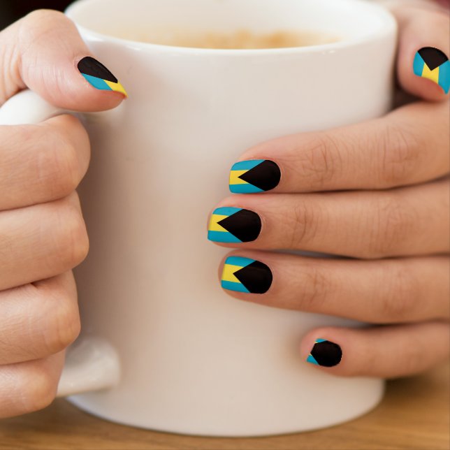 Bahamas flag minx nail art (Insitu - Mug)