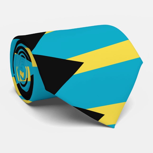 Bahamas flag neck tie (Rolled)