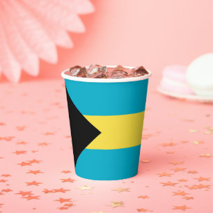 Bahamas flag paper cups