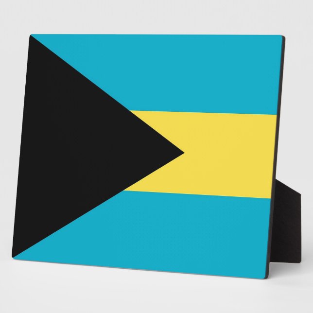 Bahamas Flag Plaque (Side)