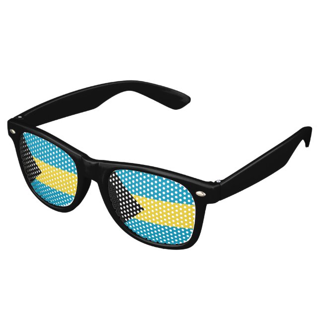 Bahamas Flag Retro Sunglasses (Angled)