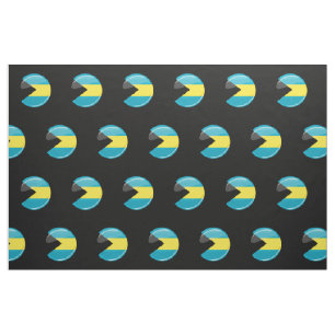Bahamas Flag Round and Glossy Fabric