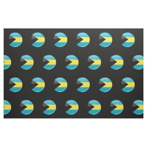Bahamas Flag Round and Glossy Fabric