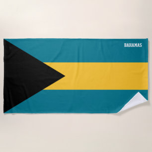 Bahamas Flag Splendid Patriotic Beach Towel