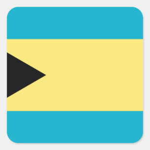 Bahamas Flag Square Sticker