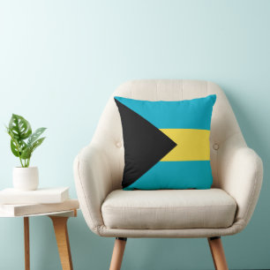 Bahamas flag throw pillow