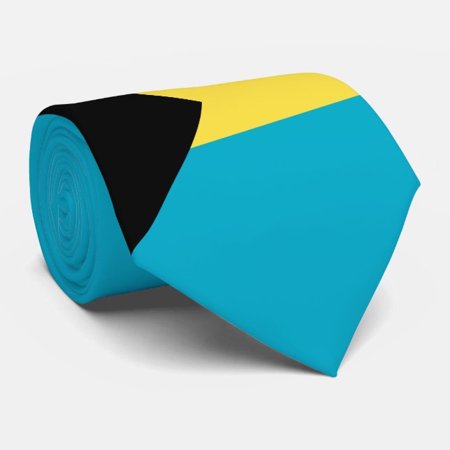Bahamas Flag Tie (Rolled)