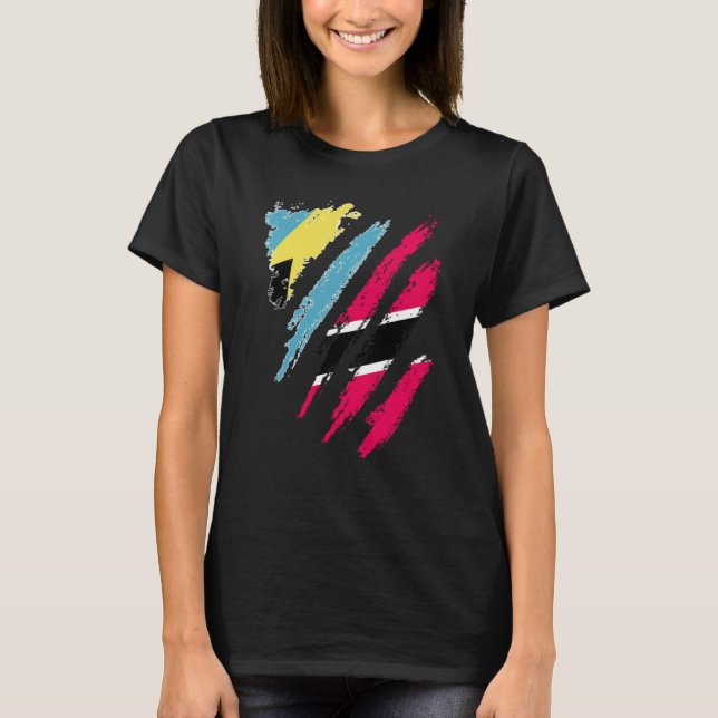 Bahamas Flag Trinidad&Tobago Grown Patriot Country T-Shirt (Front)