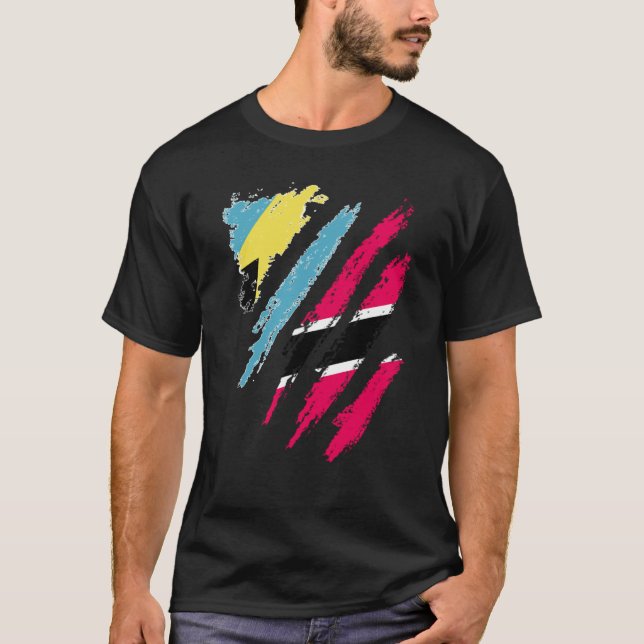 Bahamas Flag Trinidad&Tobago Grown Patriot Country T-Shirt (Front)